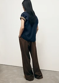 Low-rise wide-leg pants