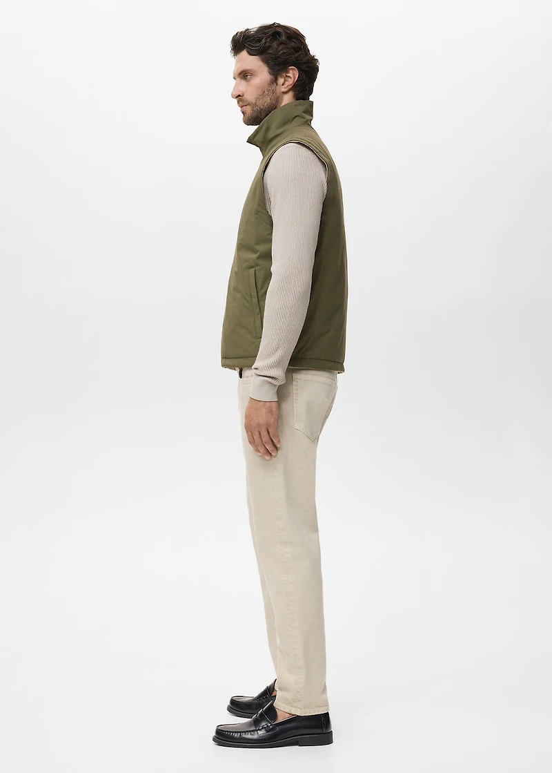 Reversible water-repellent vest