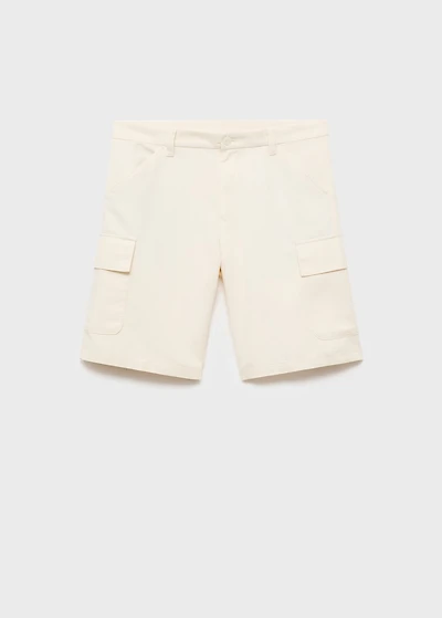 Cotton lyocell cargo bermuda shorts