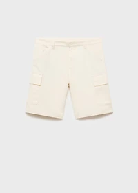 Cotton lyocell cargo bermuda shorts