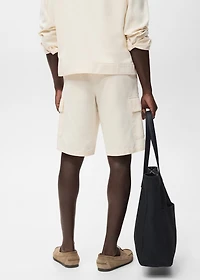 Cotton lyocell cargo bermuda shorts