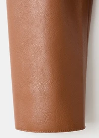 Faux-leather jacket with pockets