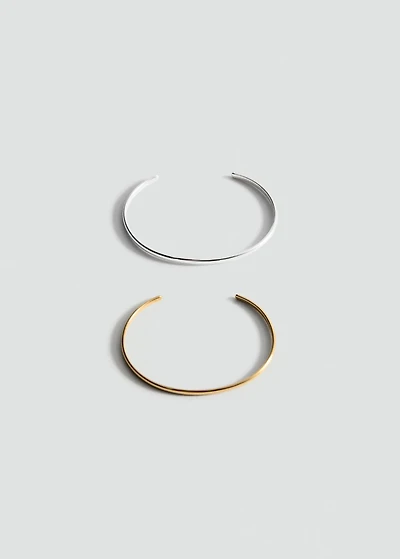 Set of assorted stainless steel bracelets