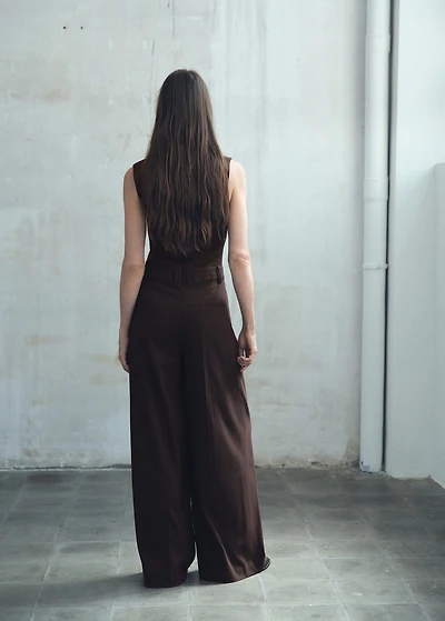 Pinstripe jumpsuit combination