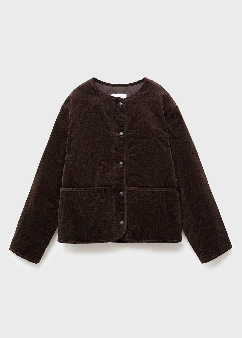 Leopard-print bomber jacket