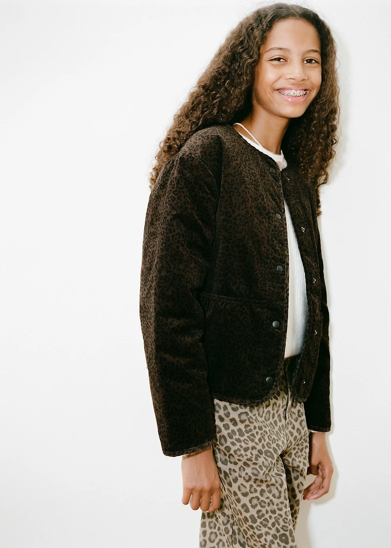 Leopard-print bomber jacket