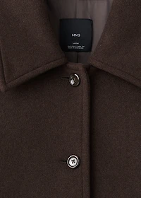 Buttoned wool coat