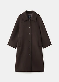 Buttoned wool coat