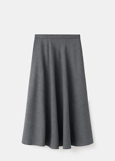 A-line wool-blend skirt