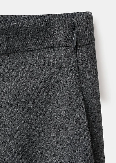 A-line wool-blend skirt