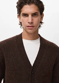 Knitted wool blend cardigan