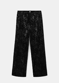 Straight-leg trousers with sequins