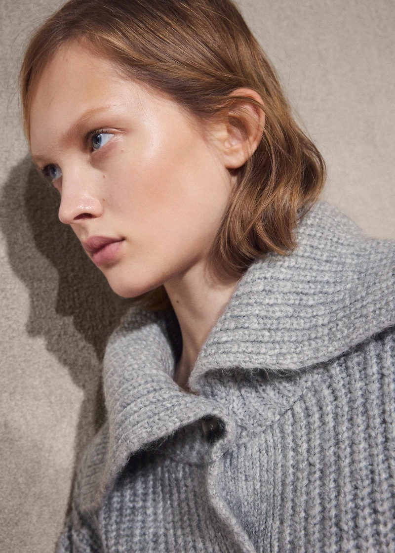 Cardigan with shawl collar