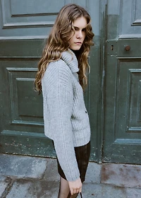Cardigan with shawl collar