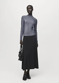 Lurex t-shirt with perkins neck