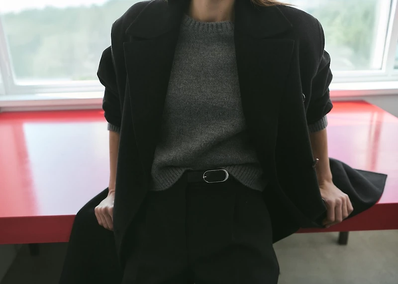 Handmade oversized wool coat