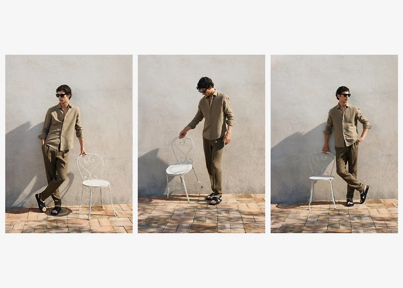 Linen pinstripe shirt