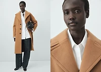 Manteco wool coat with lapels