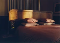 200-thread count percale cotton reversible striped duvet cover for 180/200cm bed