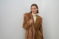 Wool coat with lapels