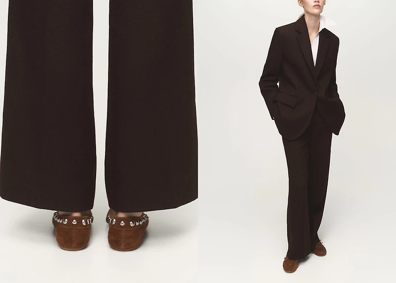 Suede moccasin with studs