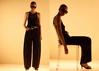 Balloon jeans with rhinestones