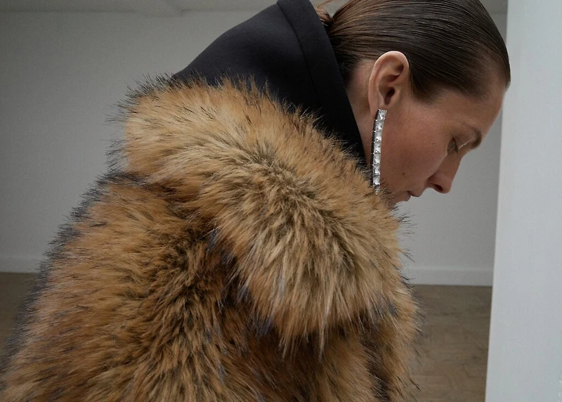 Crystal pendant earrings