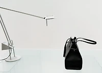 Medium bag with beaten leather effect