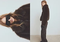 Faux-fur jacket with zip
