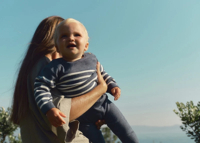 Knit striped sweater