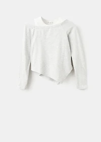 Asymmetrical double-effect T-shirt