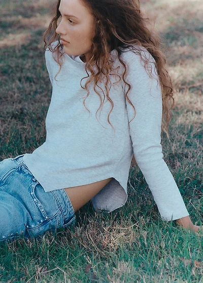 Asymmetrical double-effect t-shirt