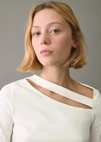 Asymmetrical t-shirt with cut-out