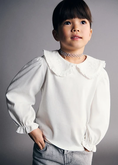 Embroidered cotton T-shirt