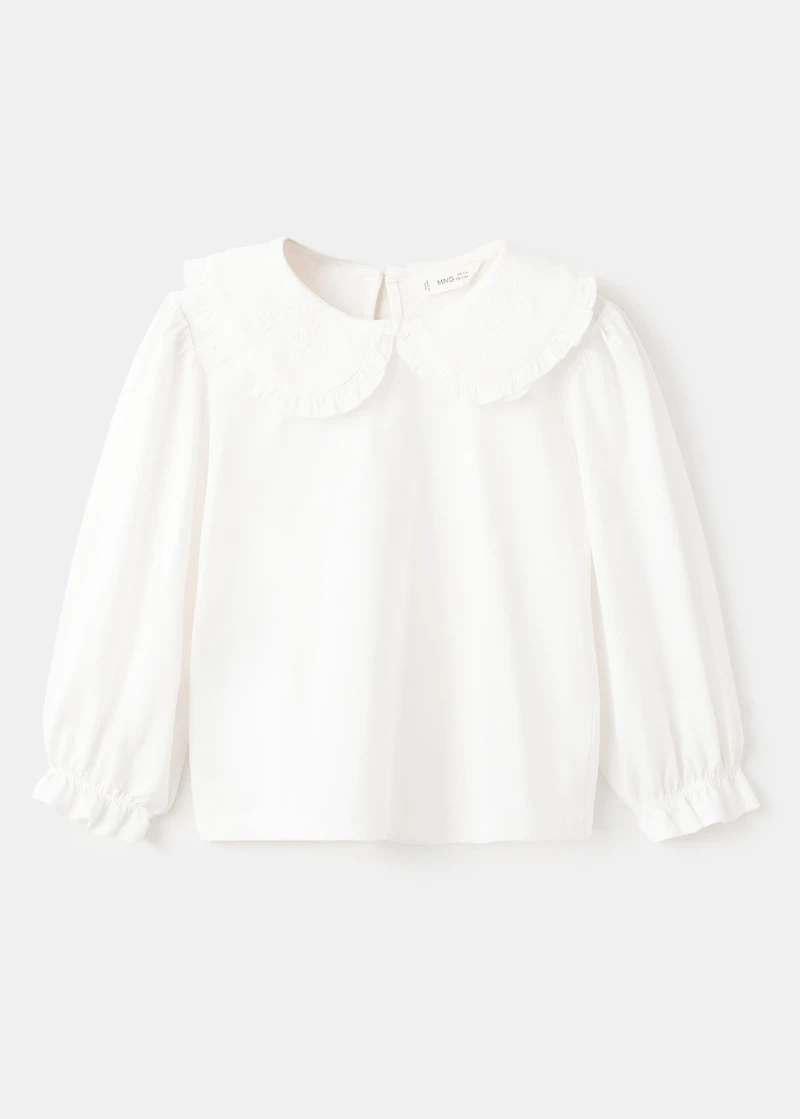 Embroidered cotton T-shirt