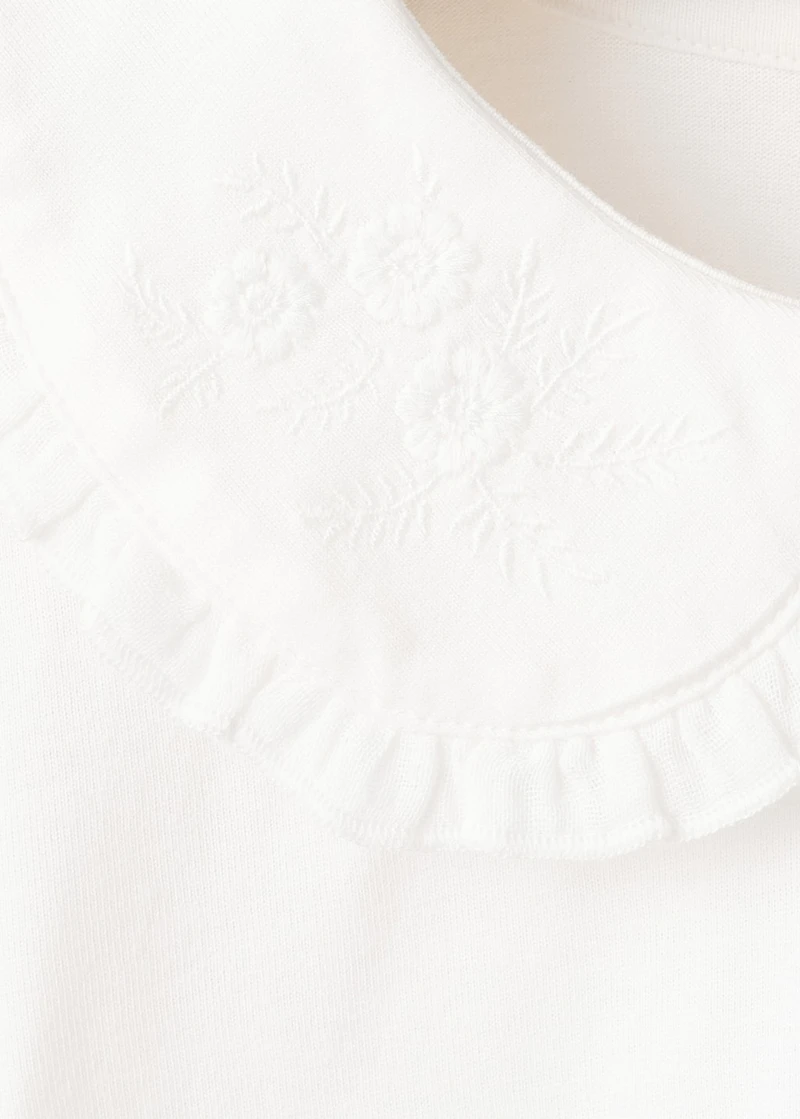 Embroidered cotton T-shirt