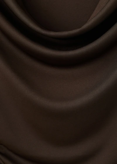 Fitted top with draped neckline