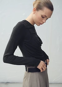 Draped combined t-shirt