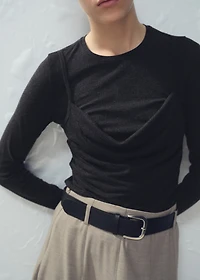 Draped combined t-shirt