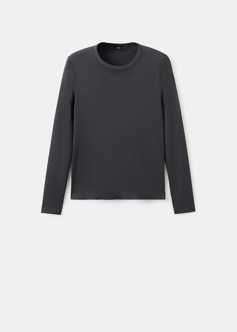 Long sleeve cotton t-shirt