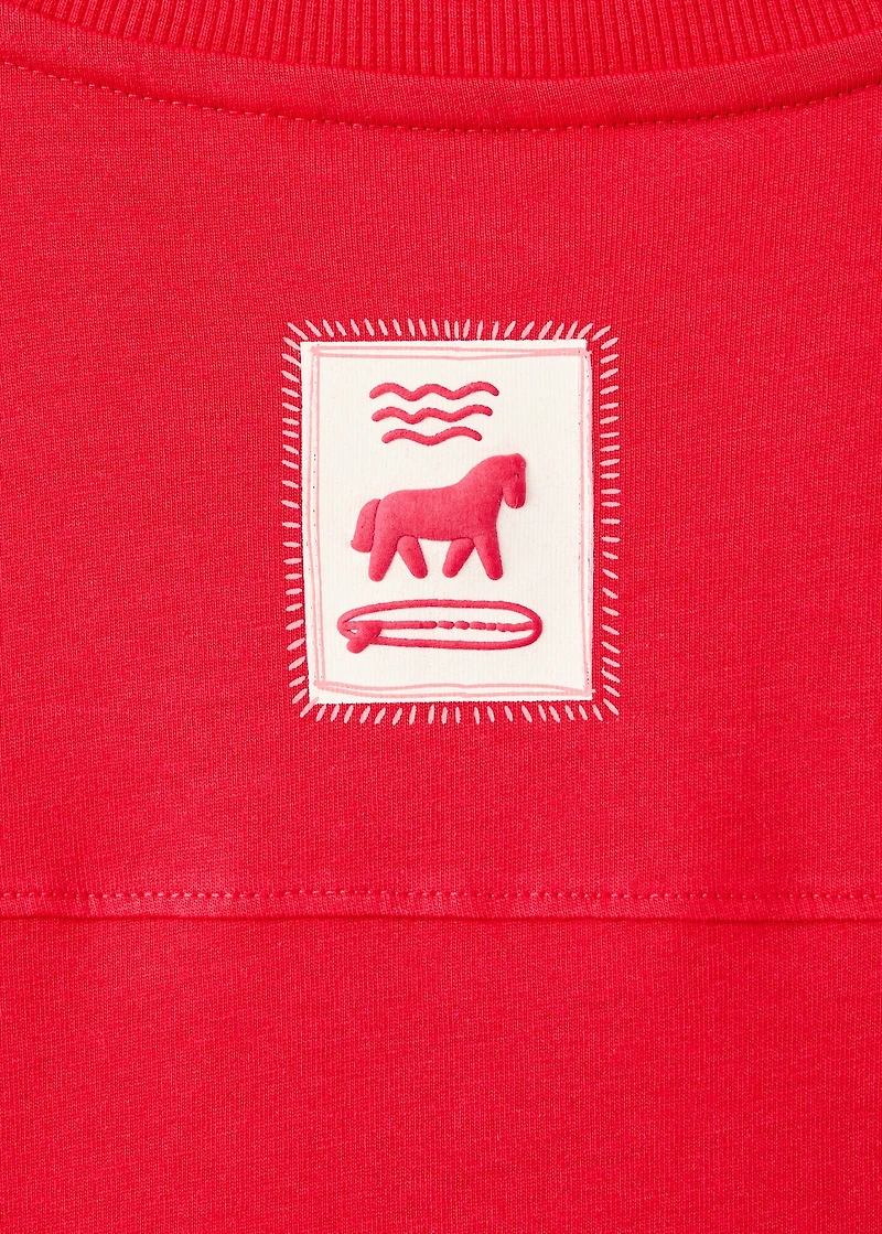 Printed cotton-blend T-shirt