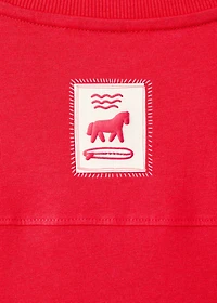 Printed cotton-blend T-shirt