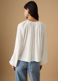 Blouse with lurex details