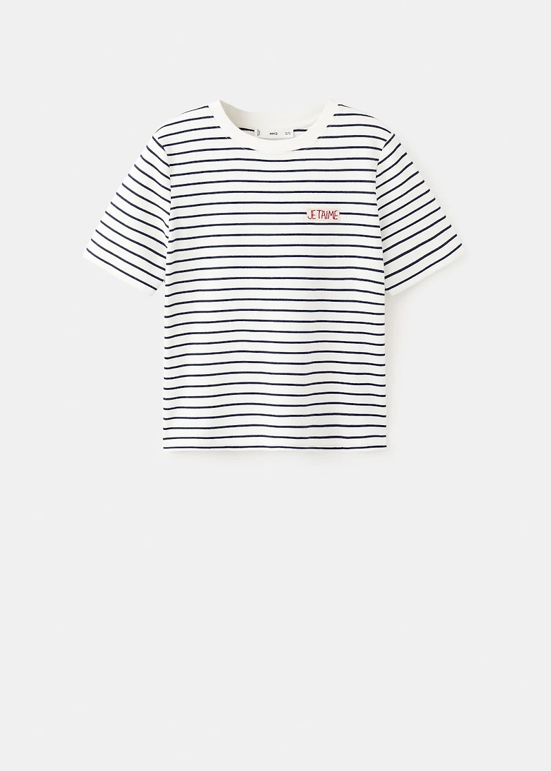 Striped shirt with embroidered details