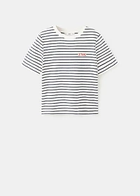 Striped shirt with embroidered details