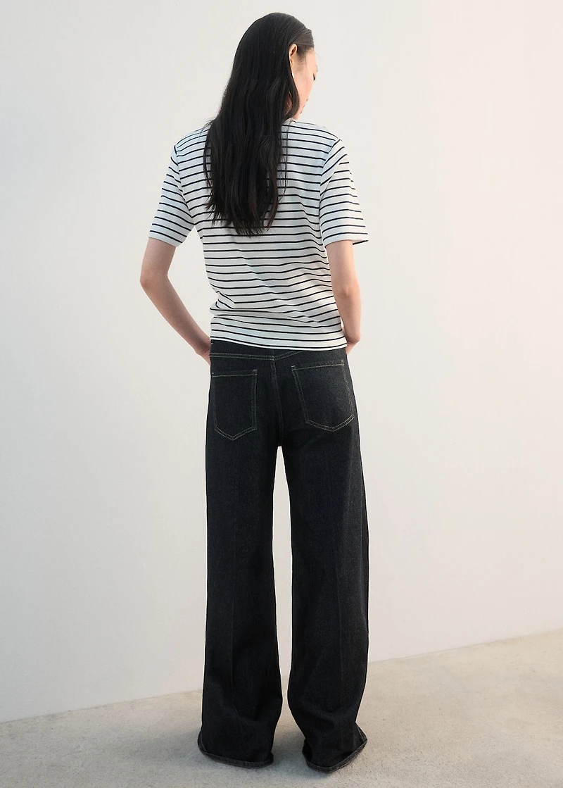 Striped shirt with embroidered details