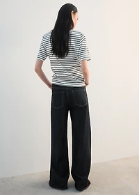 Striped shirt with embroidered details