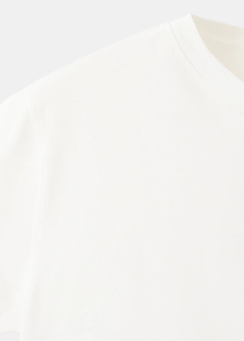 Floral-embroidered cotton t-shirt