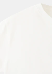 Floral-embroidered cotton t-shirt