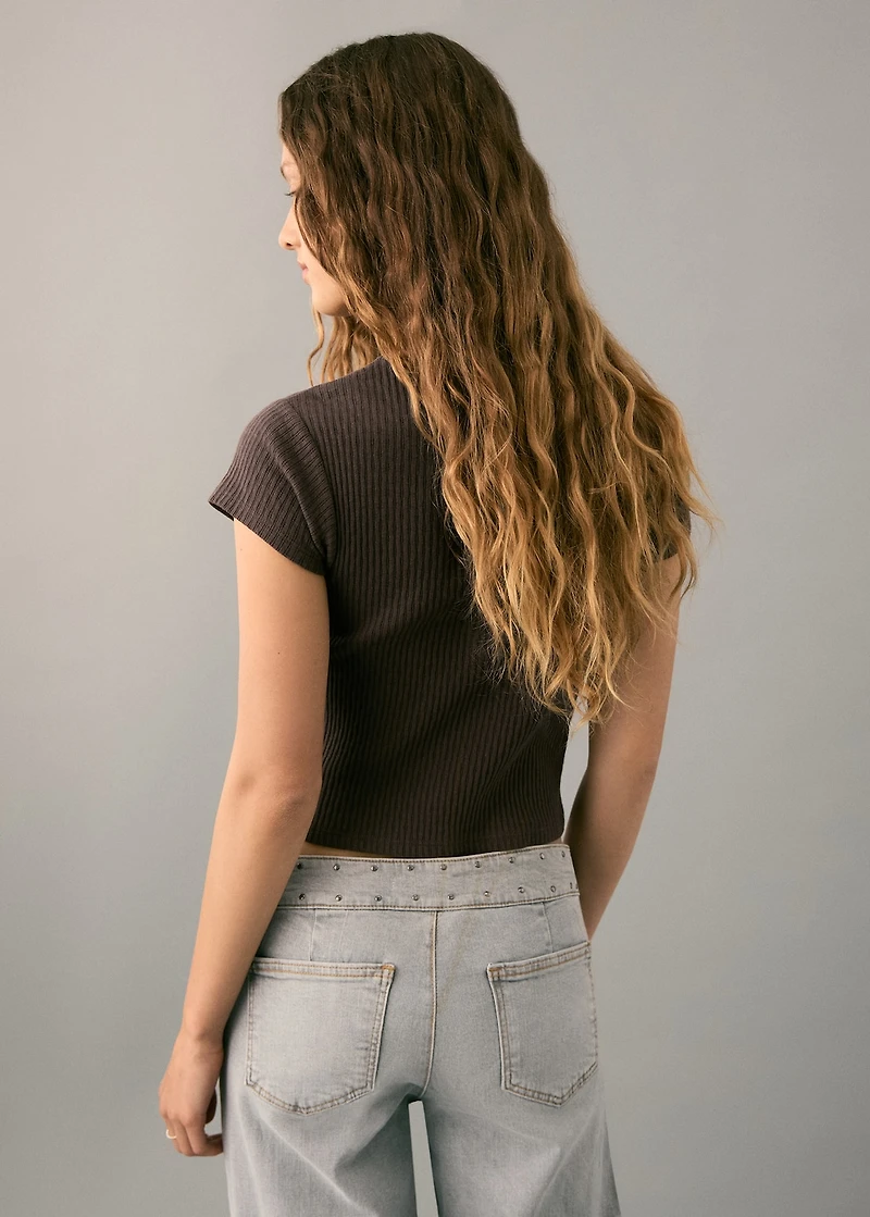 Knitted short-sleeve t-shirt